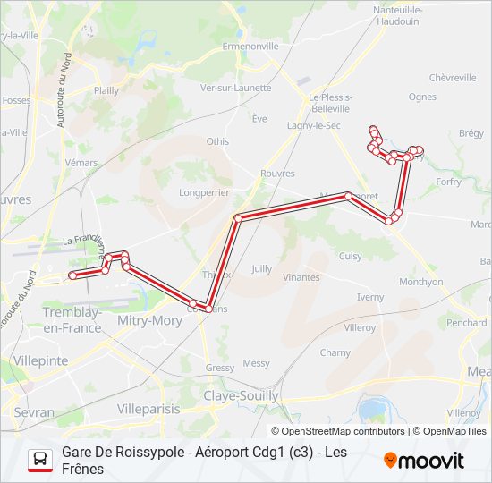 Plan de la ligne ST-PATHUS de bus