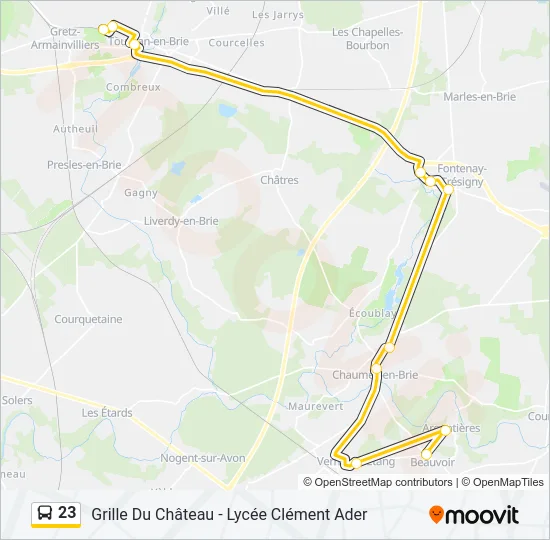 23 Bus Line Map