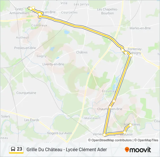 23 Bus Line Map