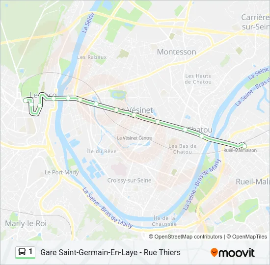 1 Bus Line Map