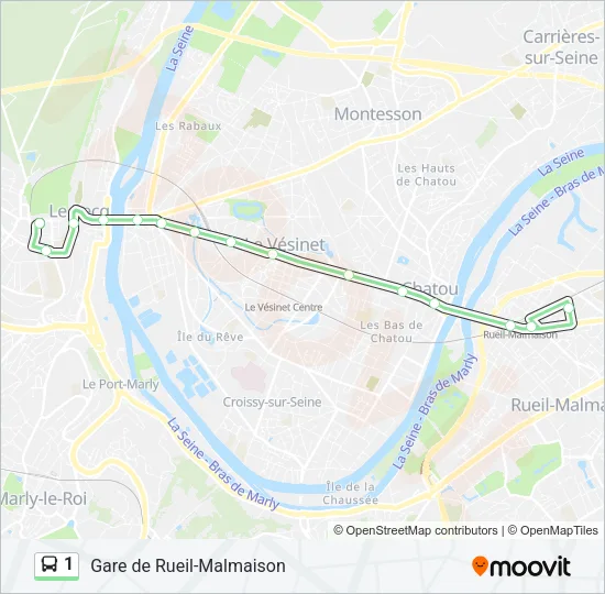 1 Bus Line Map