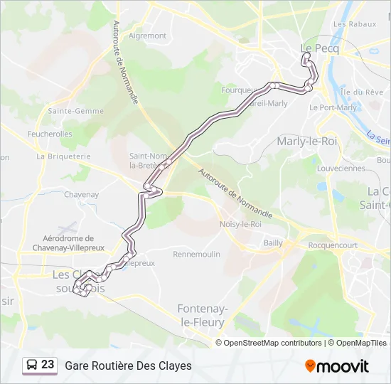 23 Bus Line Map