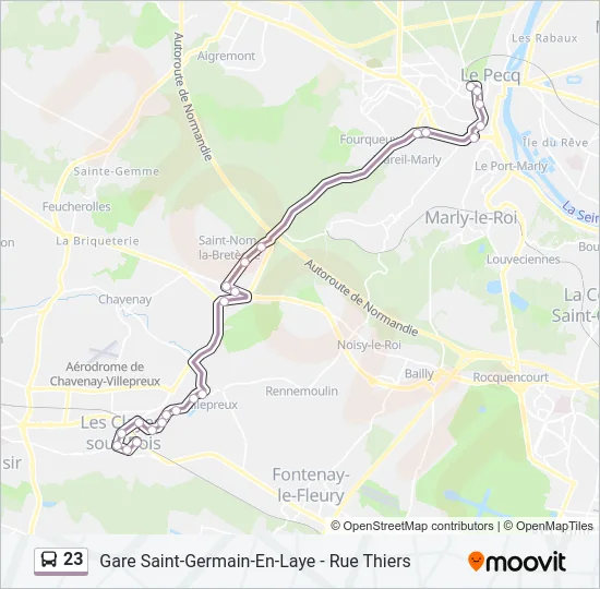 23 Bus Line Map