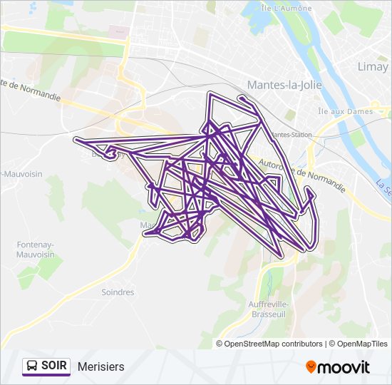 SOIR Bus Line Map