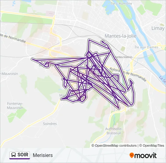 SOIR Bus Line Map