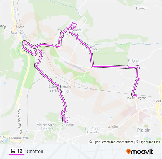 Mapa de 12 de autobús