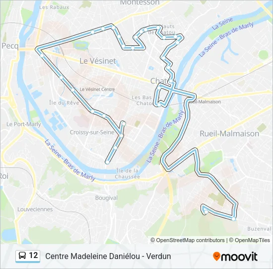 12 Bus Line Map