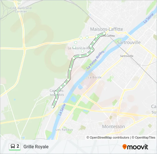 2 Bus Line Map