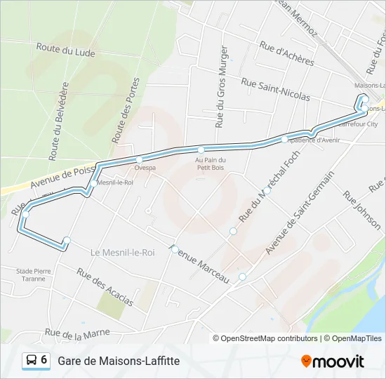 6 Bus Line Map