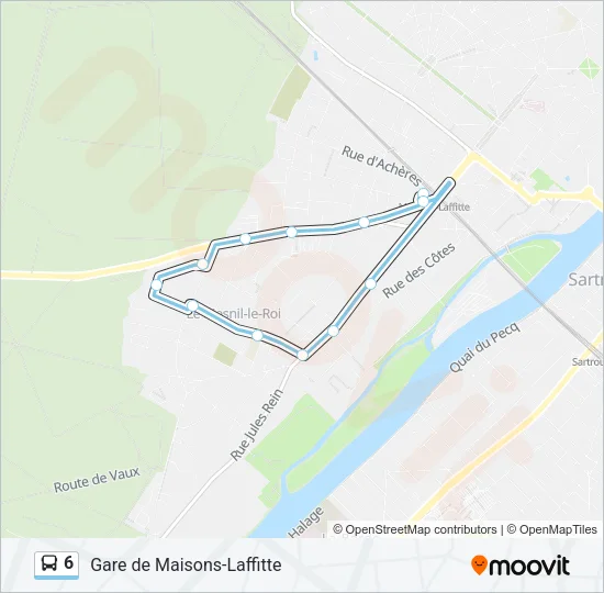 6 Bus Line Map