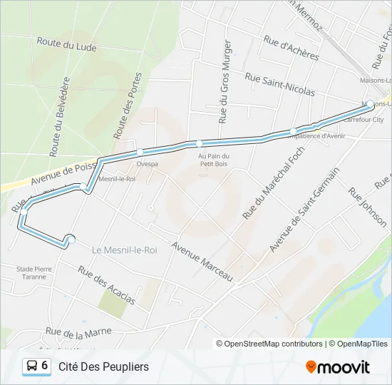6 Bus Line Map