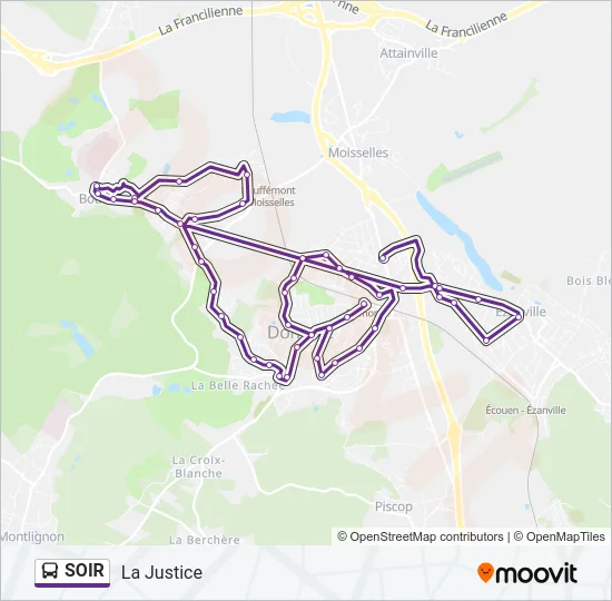 SOIR Bus Line Map