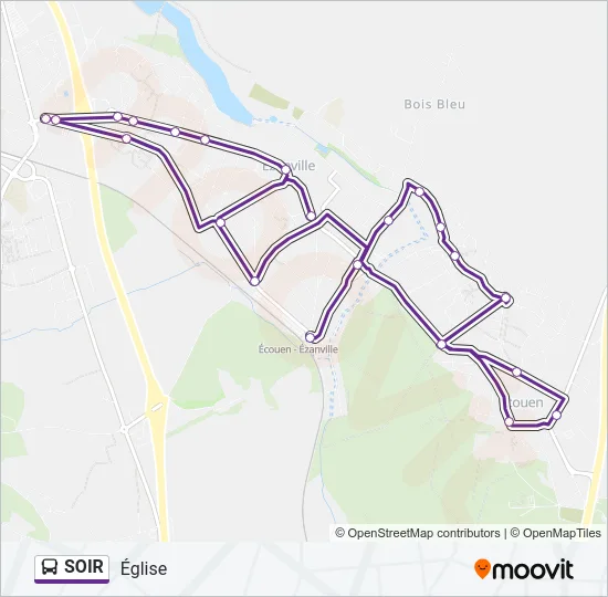 SOIR Bus Line Map