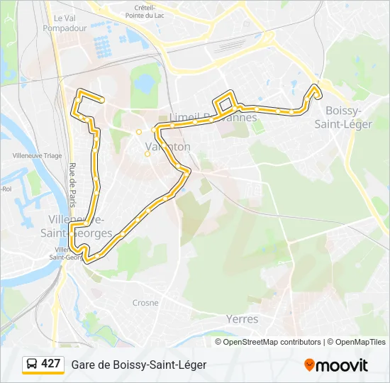 427 Bus Line Map