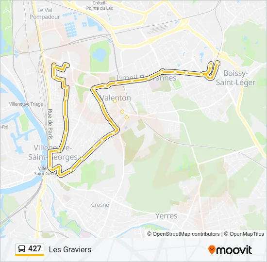 427 Bus Line Map