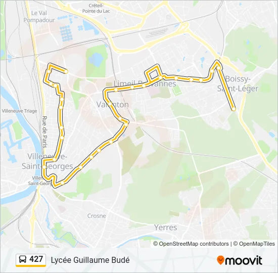 427 Bus Line Map