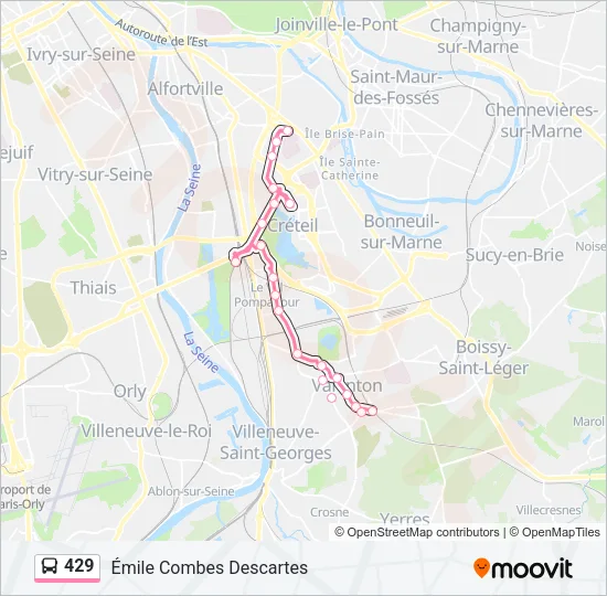 429 Bus Line Map