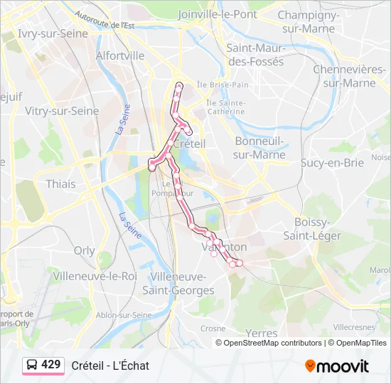 429 Bus Line Map