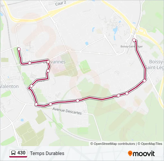 430 Bus Line Map