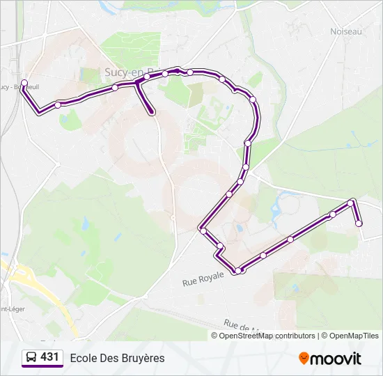 431 Bus Line Map