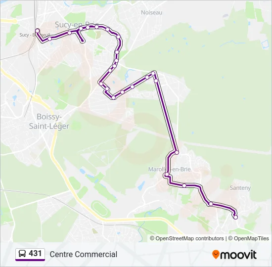 431 Bus Line Map