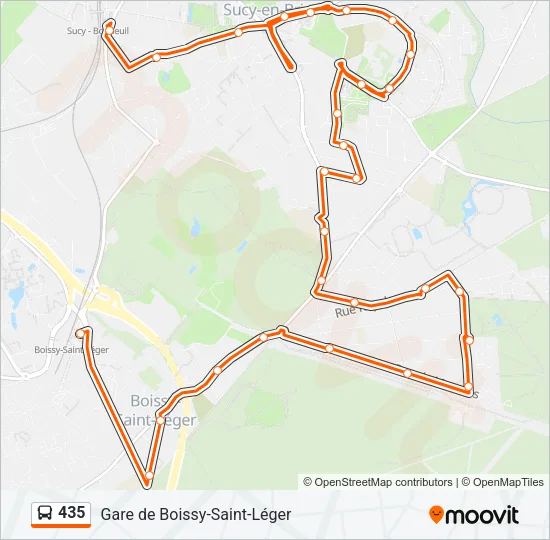435 Bus Line Map