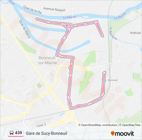 439 Bus Line Map