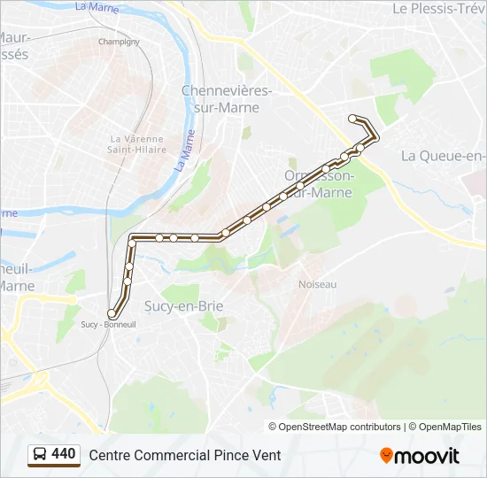 440 Bus Line Map
