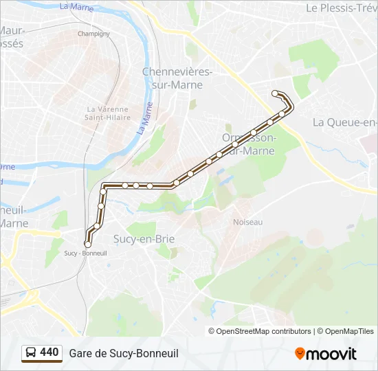 440 Bus Line Map