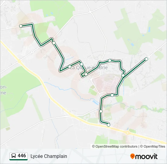 446 Bus Line Map