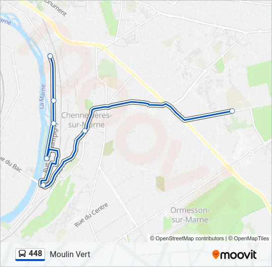 448 Bus Line Map