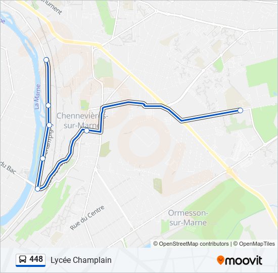 448 bus Line Map