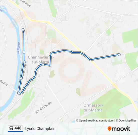 448 Bus Line Map