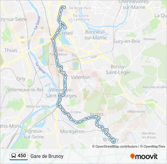 450 Bus Line Map