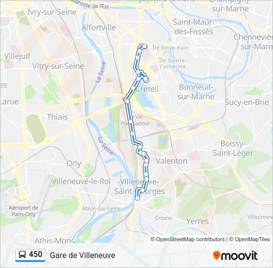 450 Bus Line Map