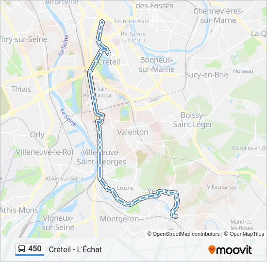 450 Bus Line Map