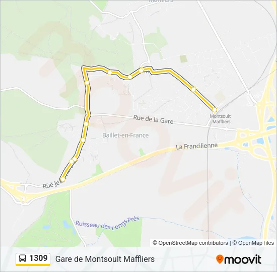 1309 Bus Line Map