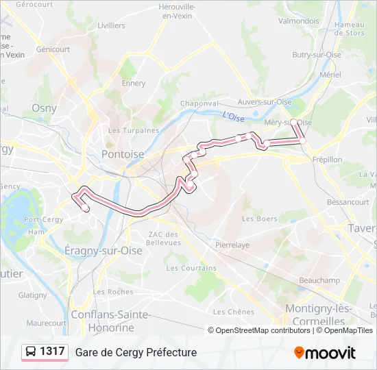 1317 Bus Line Map