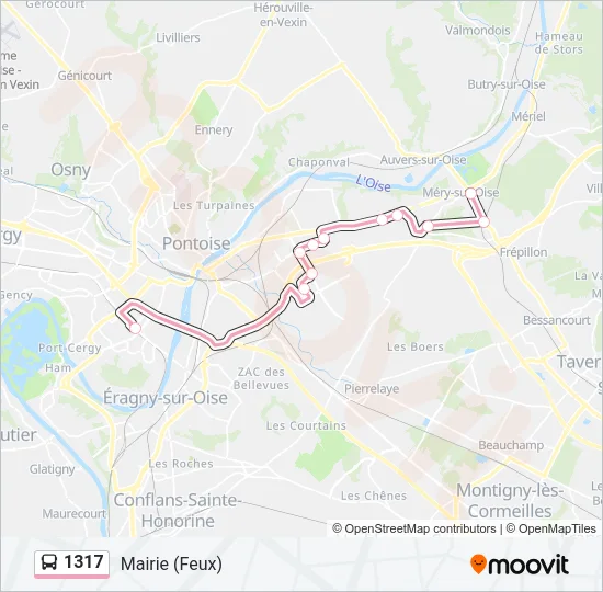 1317 Bus Line Map