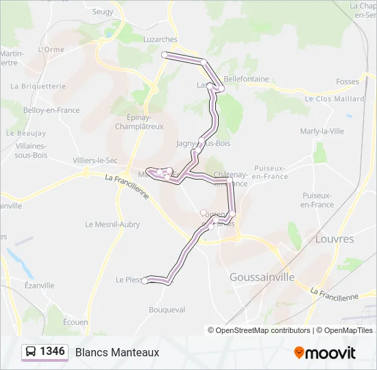 1346 Bus Line Map