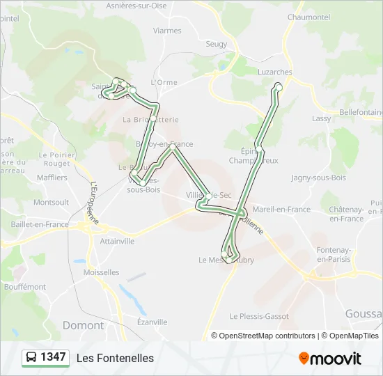 1347 Bus Line Map