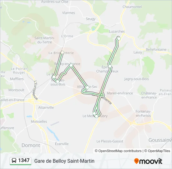 1347 Bus Line Map