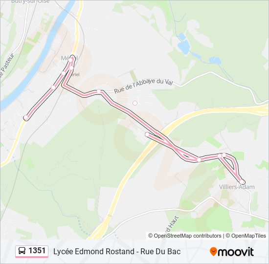 1351 bus Line Map