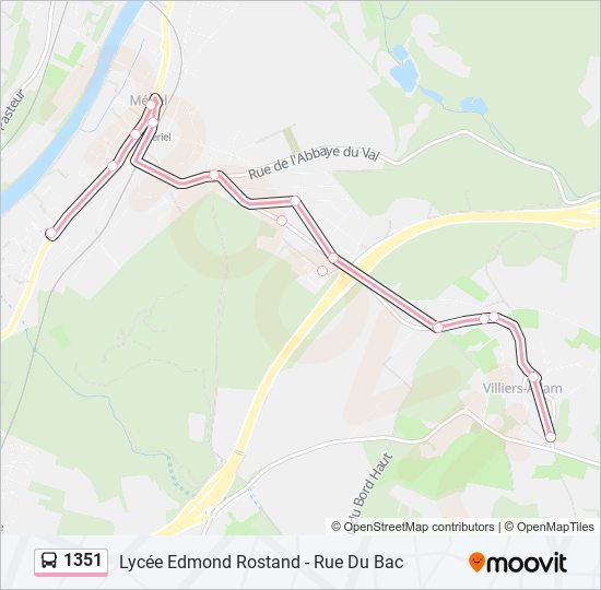 1351 bus Line Map