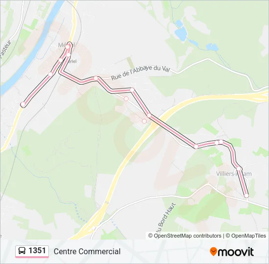 1351 Bus Line Map