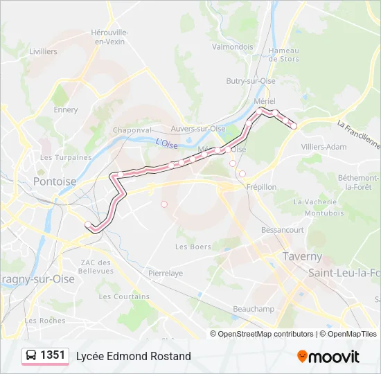 1351 Bus Line Map