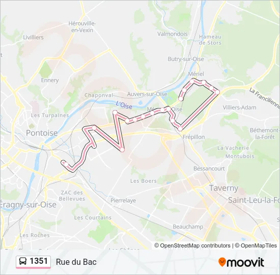 1351 Bus Line Map