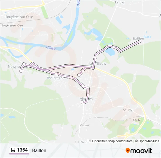 1354 Bus Line Map