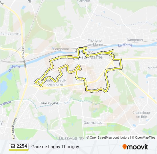 2254 Bus Line Map