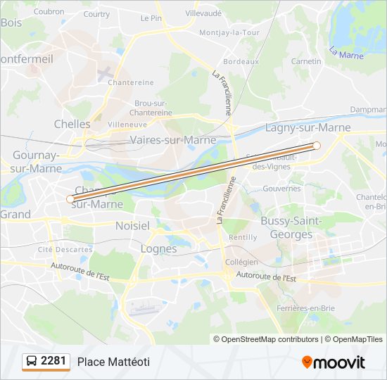 2281 Bus Line Map